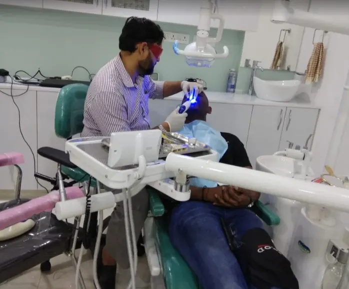 A Zenith dentist treating a patient at the clinic on Hutchins Road